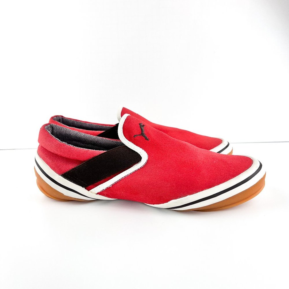 Puma Barrel Roll Low Slip-On Sneakers Shoes Mens Size 7.5 Red Brown NEW - Picture 4 of 11